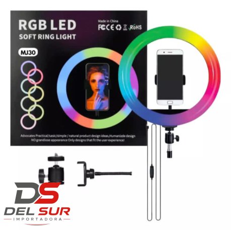 ARO DE LUZ RGB LED 30 CM