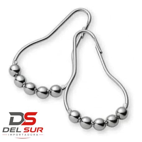 SET x12 GANCHOS CORTINA BAÑO