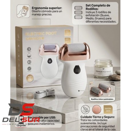 REMOVEDOR EXFOLIADOR QUITACALLOS RECARGABLE