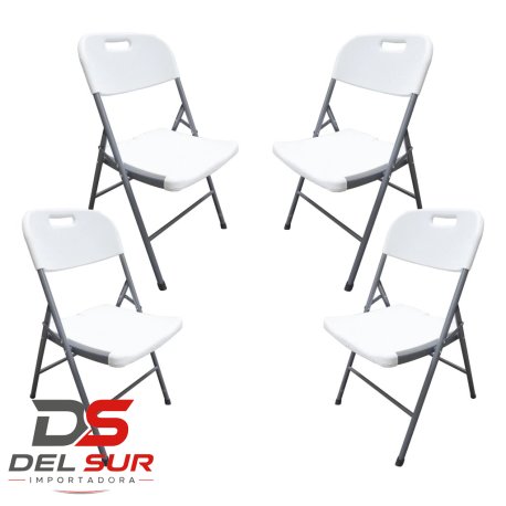 SILLA PLEGABLE BLANCA C/U