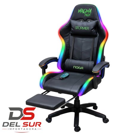 SILLA GAMER RGB MASAJES
