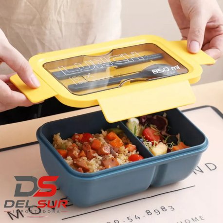 LUNCHERA PLASTICA C/CUBIERTOS