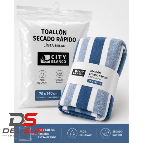 TOALLON RAYADO 70x140