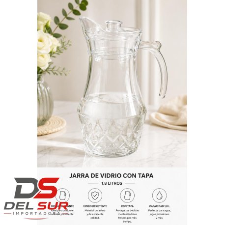 JARRA DE VIDRIO 1,8 LITROS