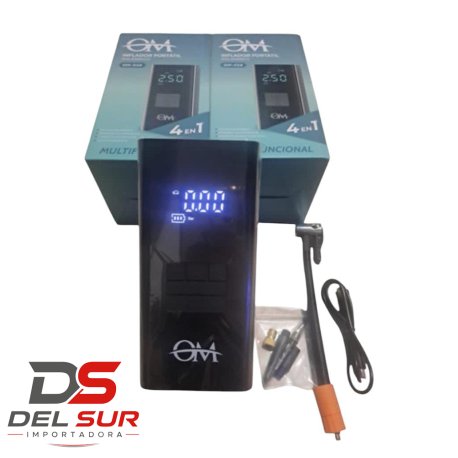 INFLADOR PORTÁTIL MULTIFUNCIONAL 4 EN 1 OM
