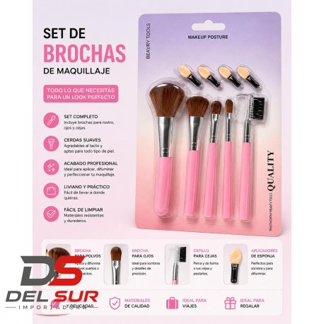 BROCHAS DE MAQUILLAJE 8PCS