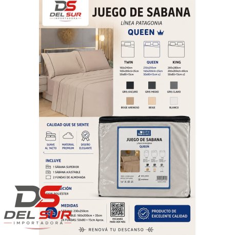 SABANA PATAGONIA QUEEN SIZE