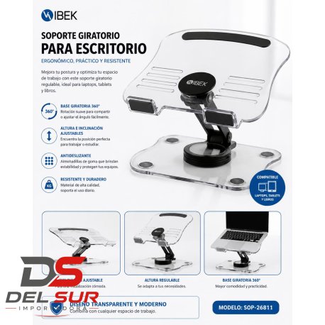 SOPORTE GIRATORIO PARA ESCRITORIO