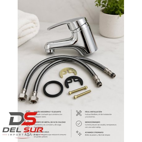 Canilla Monocomando Corta para Baño