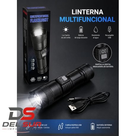 Linterna Multifuncional Recargable S82