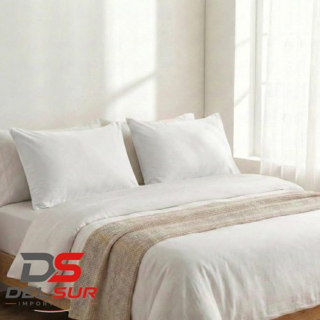 Funda de Almohada x2 Blanco