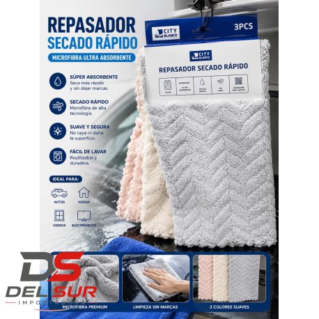 REPASADOR SECADO RAPIDO x3