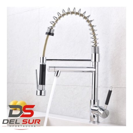 CANILLA COCINA DOBLE FLEXIBLE MONOCOMANDO