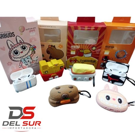 AURICULARES BT AIRPODS CON FUNDA PERSONAJES
