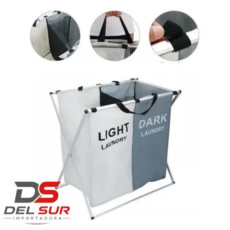 CESTO DE ROPA 2 BOLSAS