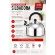 PAVA ACERO INOX. SILBADORA 1.5L