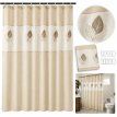 CORTINA DE ORGANZA-BORDADA BEIGE